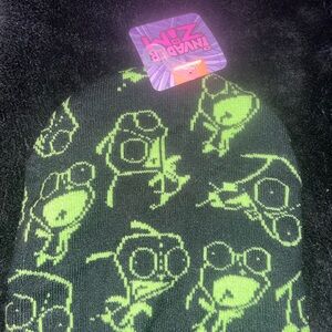 Invader Zim Black and Green Beanie